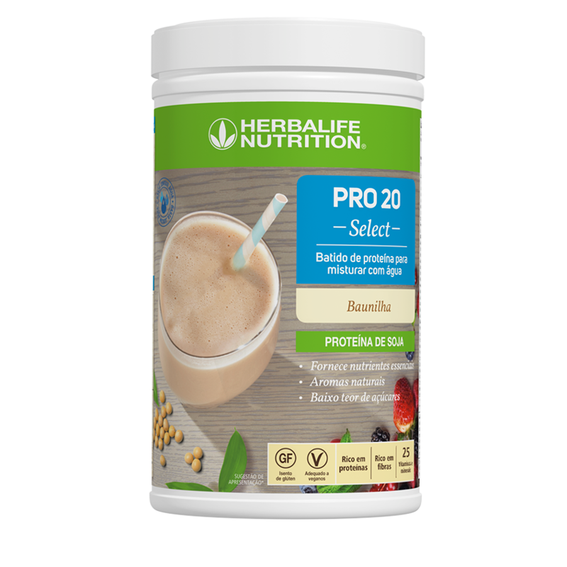 PRO 20 SELECT - Batido de proteína para misturar com água Baunilha 630 g